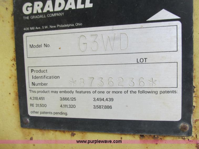 image for item K4101 Gradall G3WD rubber tired excavator