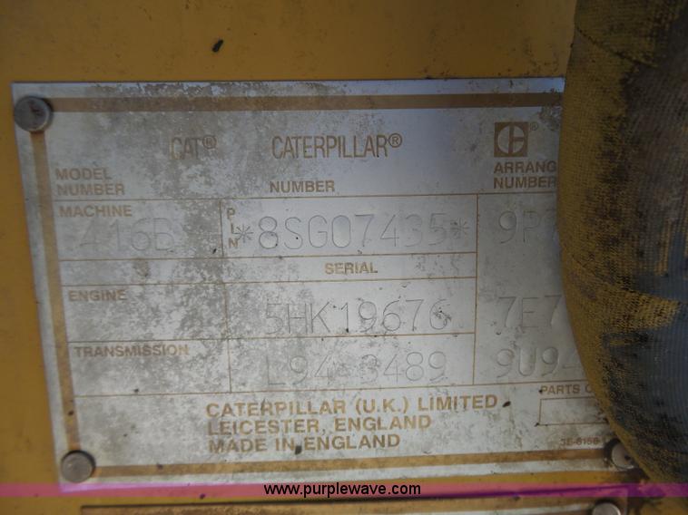 image for item K4697 1994 Caterpillar 416B backhoe