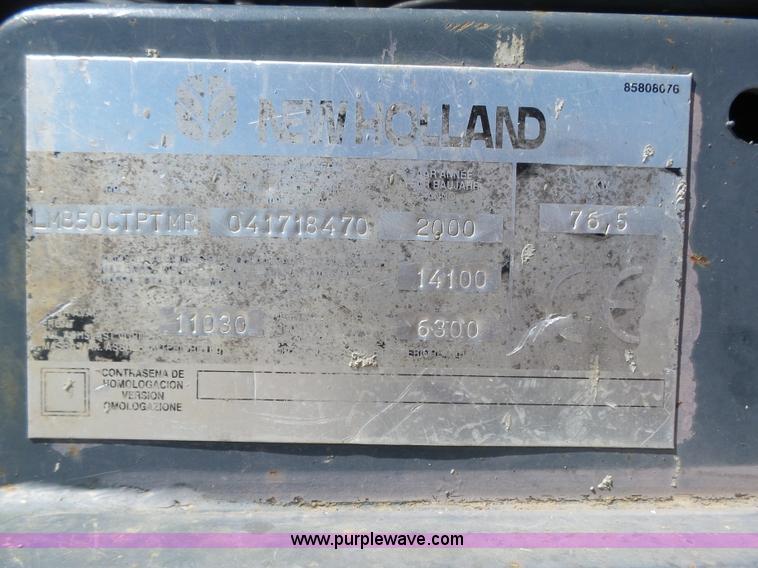 image for item K8404 2000 New Holland LM850 telehandler