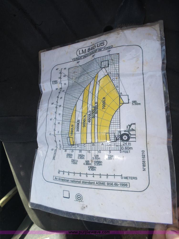 image for item K8404 2000 New Holland LM850 telehandler