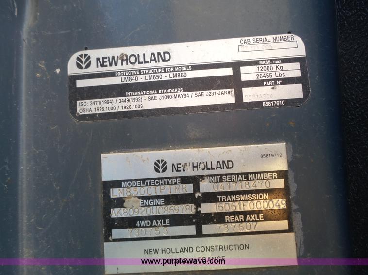 image for item K8404 2000 New Holland LM850 telehandler