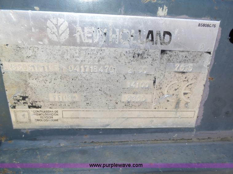 image for item K8404 2000 New Holland LM850 telehandler