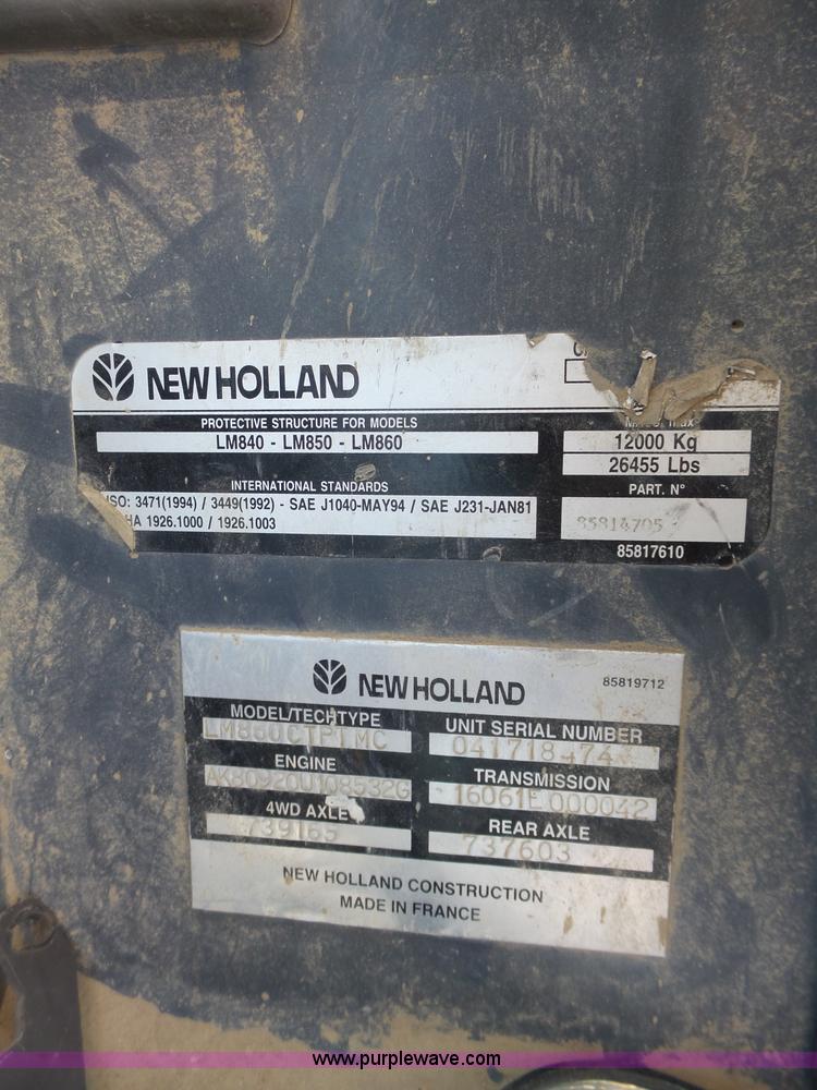 image for item K8405 2000 New Holland LM860 low profile telehandler