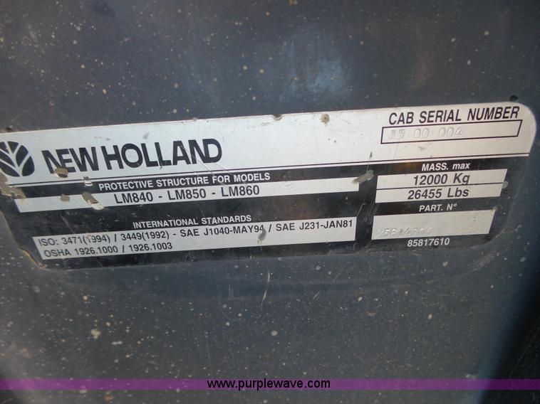 image for item K8406 New Holland LM860 low profile telehandler