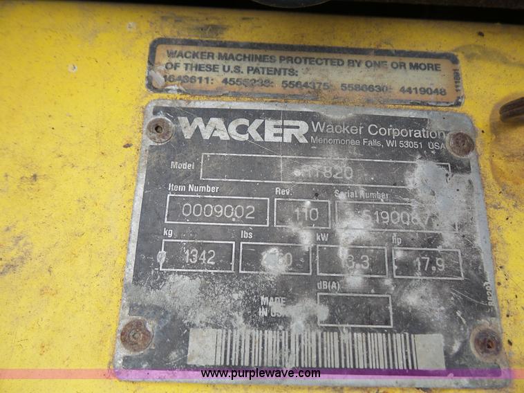 image for item L4962 Wacker RT820 trench compactor