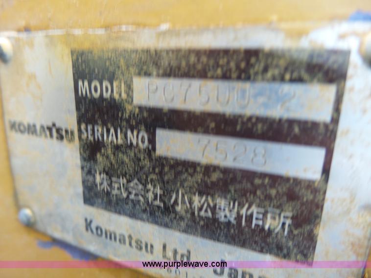 image for item L6205 2000 Komatsu PC75UU compact excavator