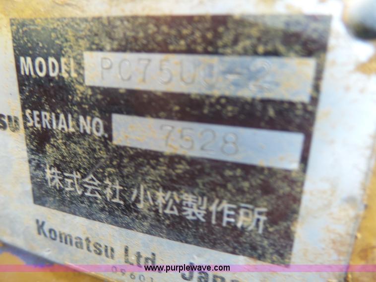 image for item L6205 2000 Komatsu PC75UU compact excavator