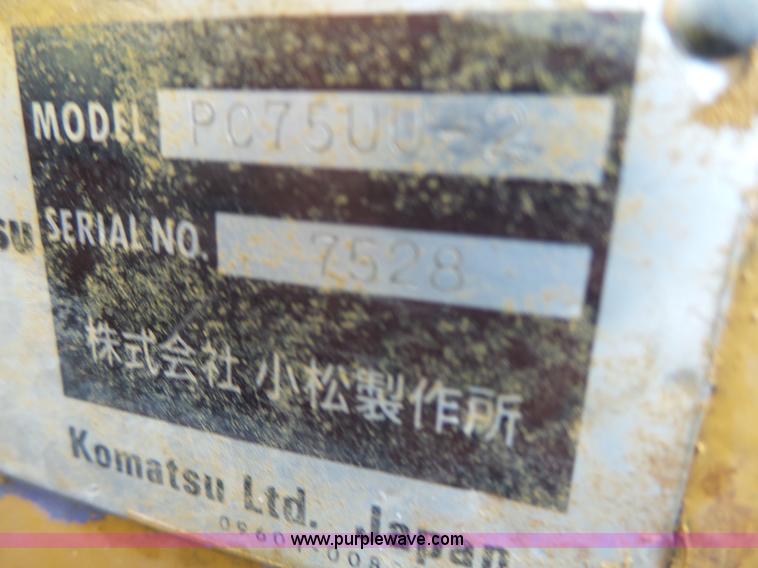 image for item L6205 2000 Komatsu PC75UU compact excavator