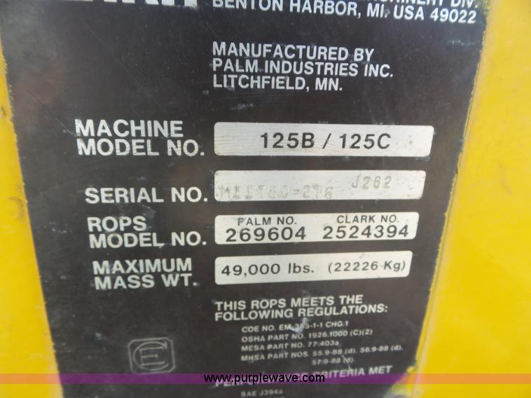 image for item L6836 Clark 125C wheel loader