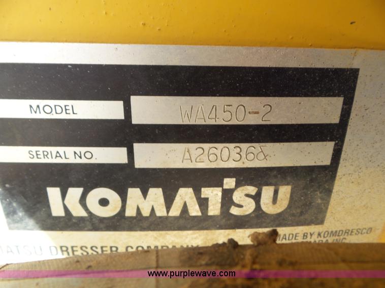 image for item L6838 1995 Komatsu WA450-2 wheel loader