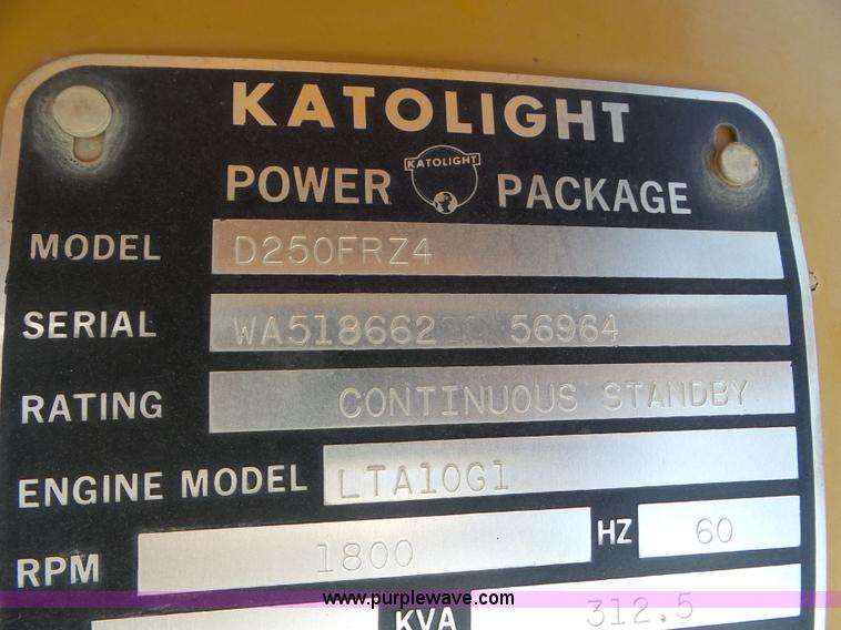 image for item L6841 1999 Katolight D250FRZ4 generator