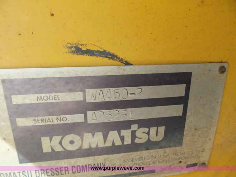 image for item L6854 1993 Komatsu WA450-2 wheel loader