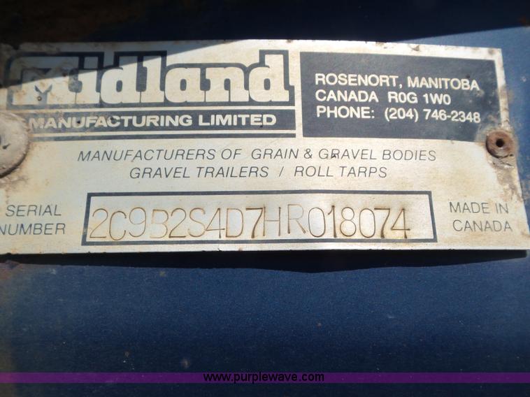 image for item L6856 1987 Midland bottom dump trailer