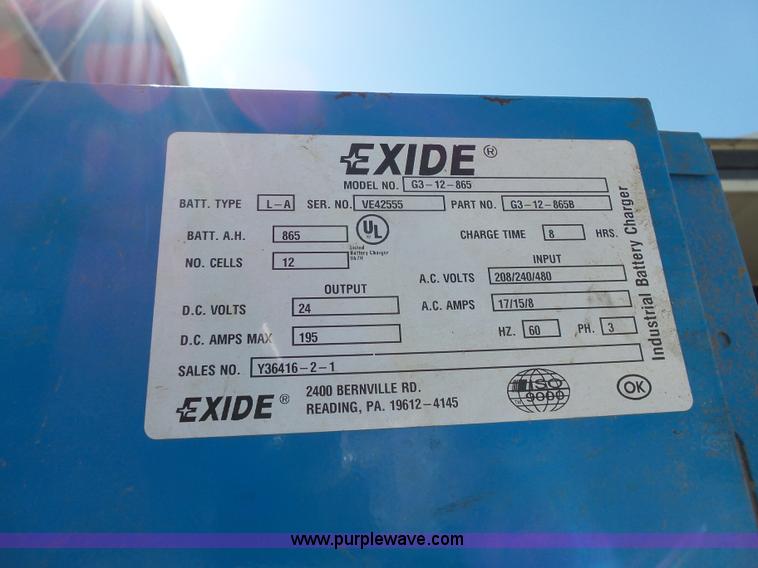 image for item BR9114 Exide 3000 battery charger