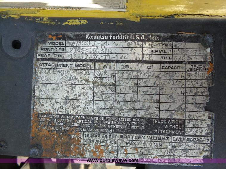 image for item BR9122 Komatsu HG30SHT-14 forklift