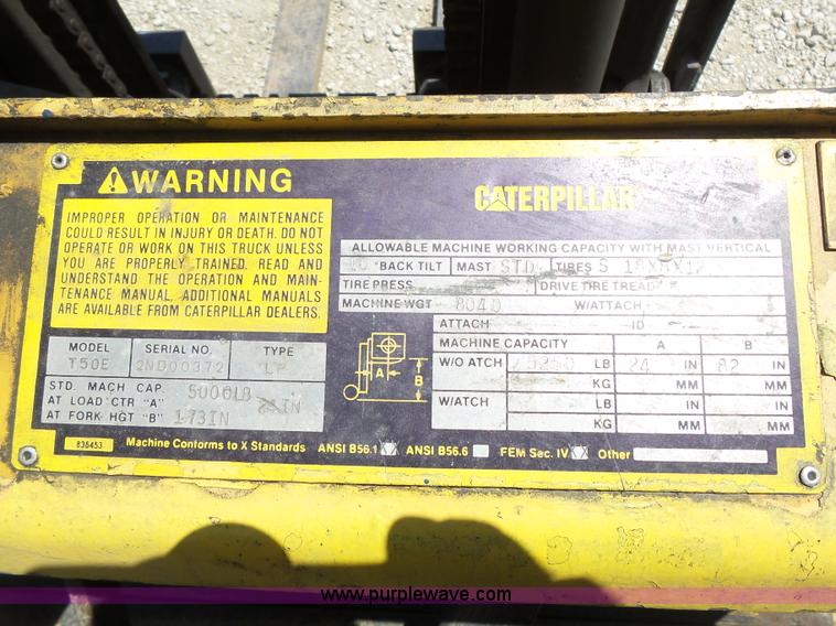 image for item BR9123 Caterpillar T50E forklift