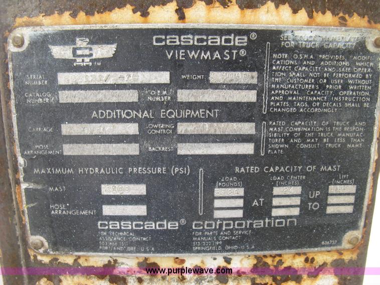 image for item J2764 Clark GCS12 Forklift