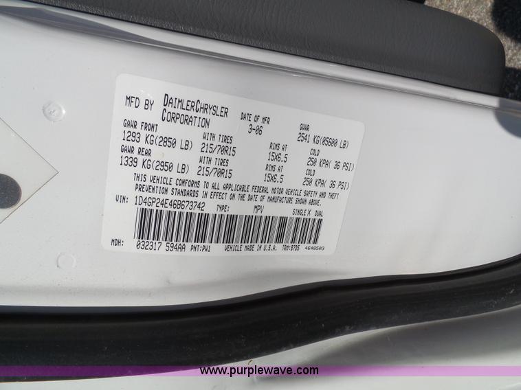 image for item J4824 2006 Dodge Grand Caravan