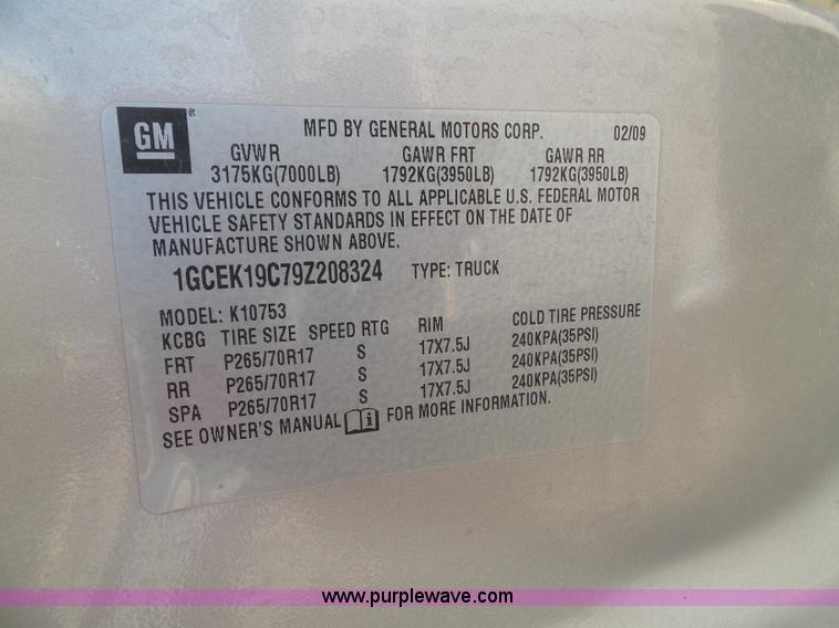 image for item J4826 2009 Chevrolet Silverado 1500 Ext. Cab pickup truck