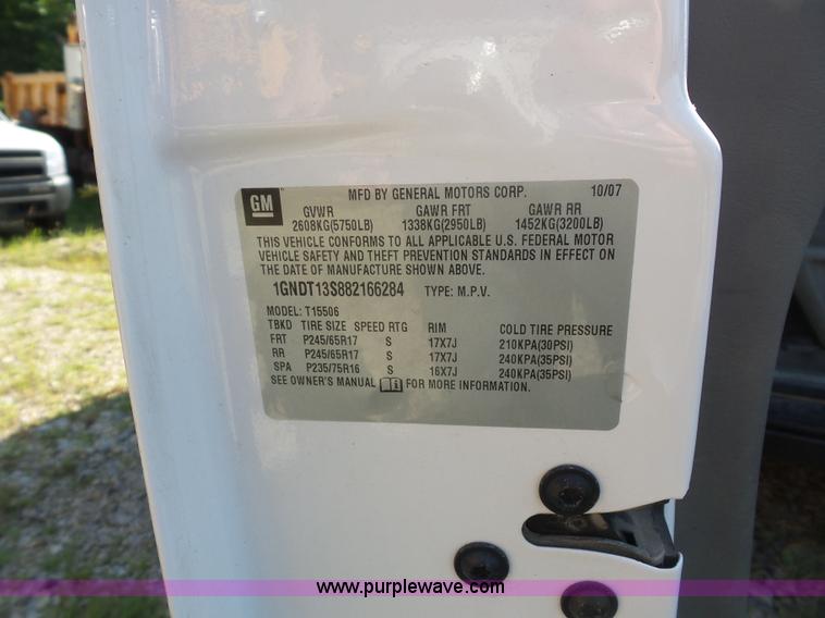 image for item K1627 2008 Chevrolet TrailBlazer SUV