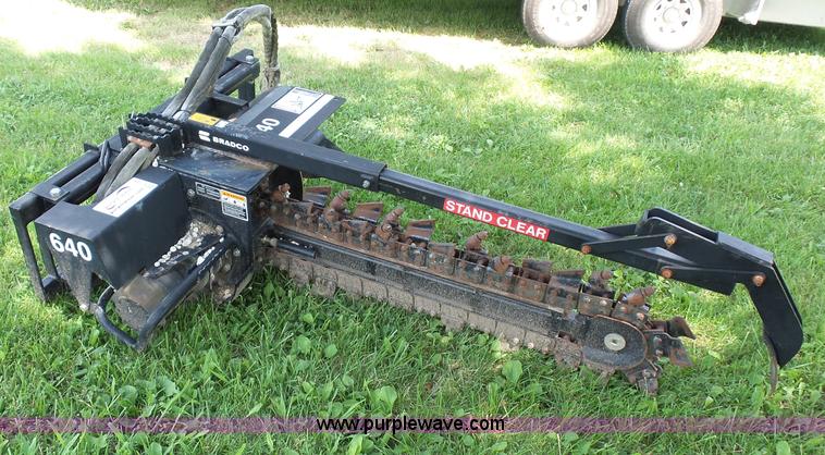 image for item K1688 Bradco 640 trencher skid steer attachment