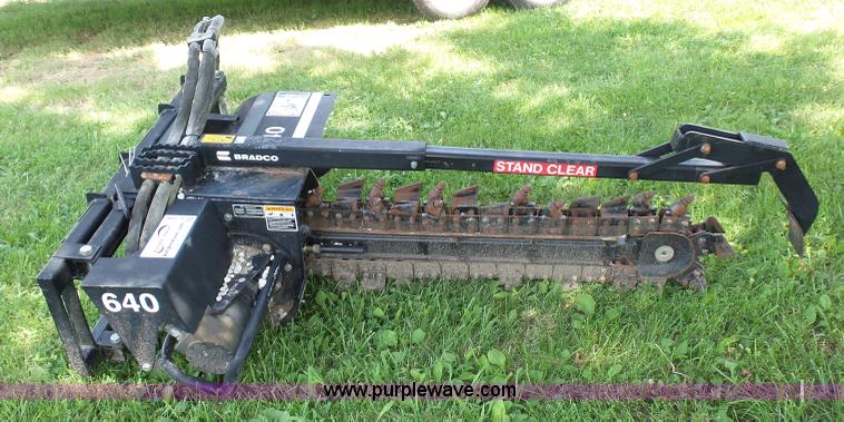 image for item K1688 Bradco 640 trencher skid steer attachment