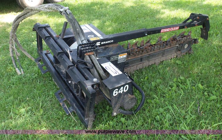 image for item K1688 Bradco 640 trencher skid steer attachment