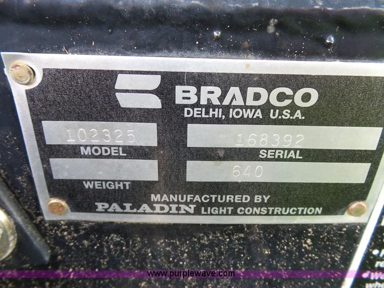 image for item K1688 Bradco 640 trencher skid steer attachment
