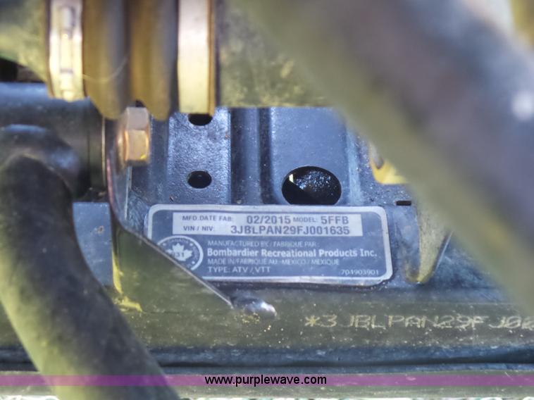 image for item K1993 2015 Can-am Outlander 5FFB ATV