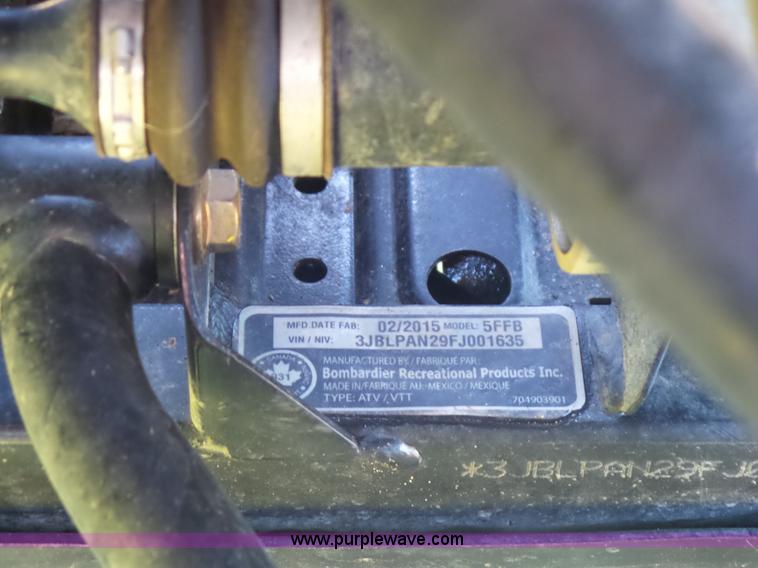 image for item K1993 2015 Can-am Outlander 5FFB ATV