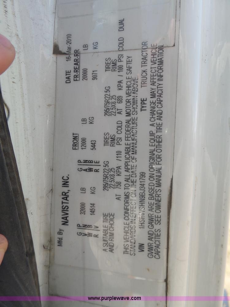 image for item K1998 2011 International TranStar 8600 truck cab and chassis