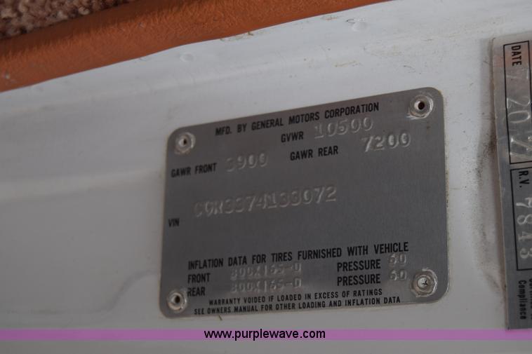 image for item K2856 1977 Chevrolet 3500 RV