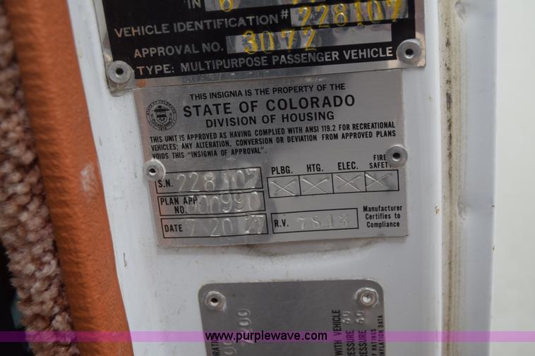 image for item K2856 1977 Chevrolet 3500 RV