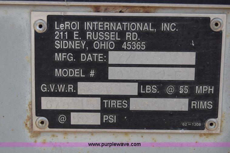 image for item K2926 1995 Leroi Q185DJF air compressor