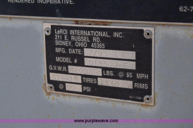 image for item K2926 1995 Leroi Q185DJF air compressor