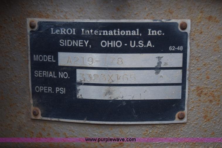 image for item K2927 1995 Leroi Q185DJE air compressor