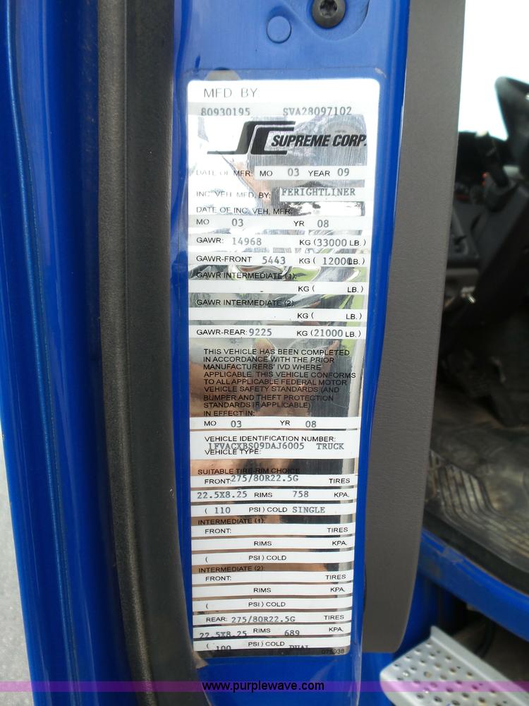 image for item K5269 2009 Freightliner Business Class M2 box truck