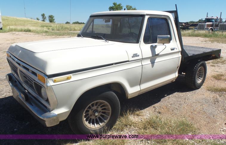 image for item L5977 1977 Ford F100 flatbed pickup truck