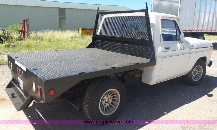 image for item L5977 1977 Ford F100 flatbed pickup truck