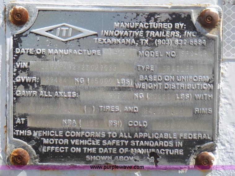 image for item L5978 2002 ITI SPS-48 live bottom trailer