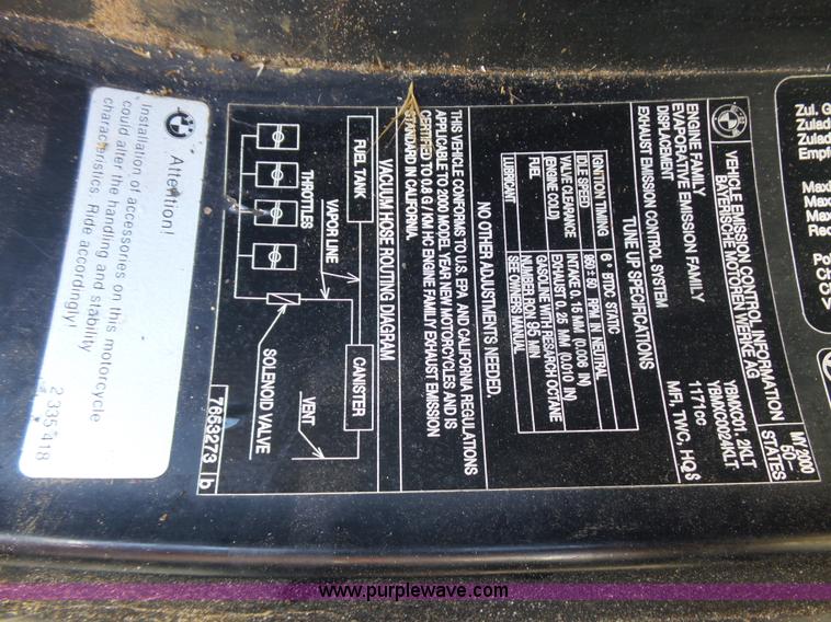 image for item L5987 2000 BMW LT-CLE motorcycle