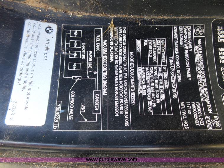 image for item L5987 2000 BMW LT-CLE motorcycle