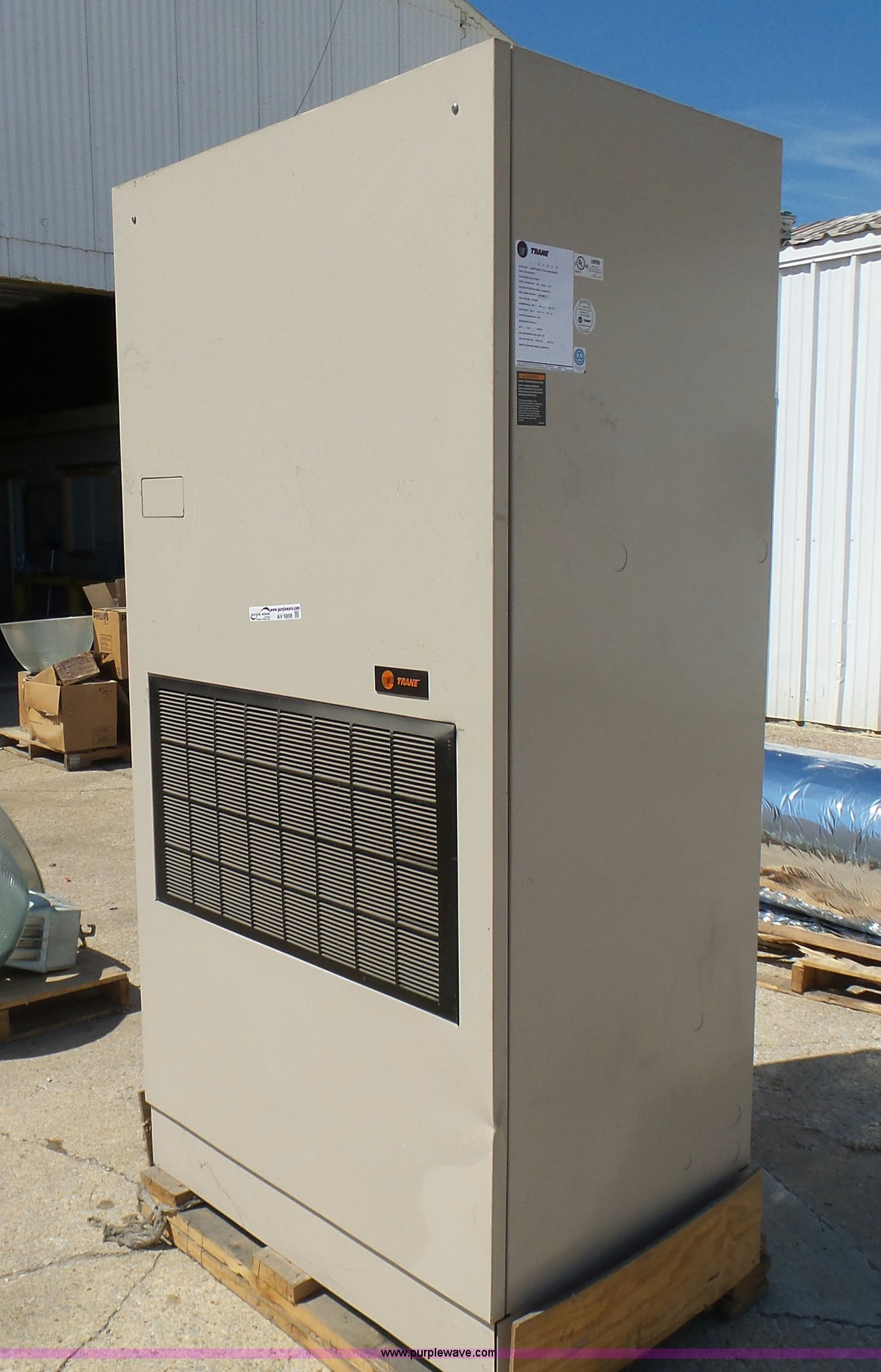 Trane refrigeration unit in Kansas City, MO Item AV9898 sold Purple