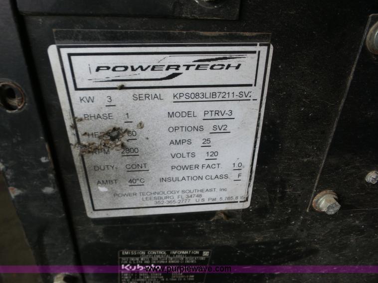 image for item AG9475 Powertech PTRV-3 generator