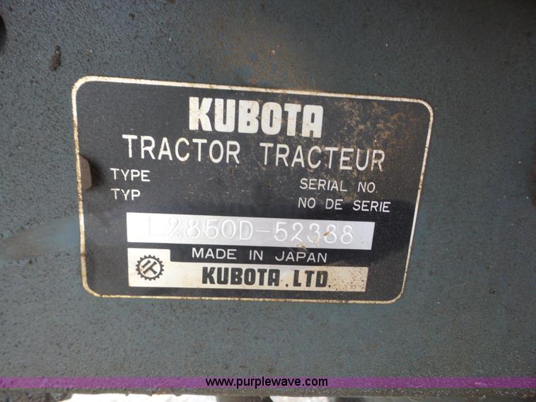 image for item AG9491 1988 Kubota L2850 tractor