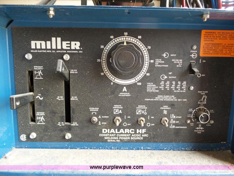 image for item AP9372 Miller Dialarc HF arc welder