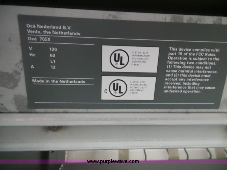 image for item BG9258 Bruning Oce 7051 blueprint copier