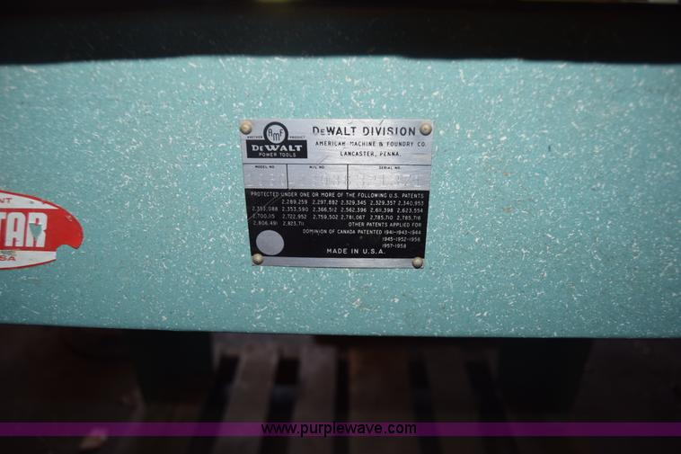 image for item CA9778 DeWalt 1030 radial arm saw