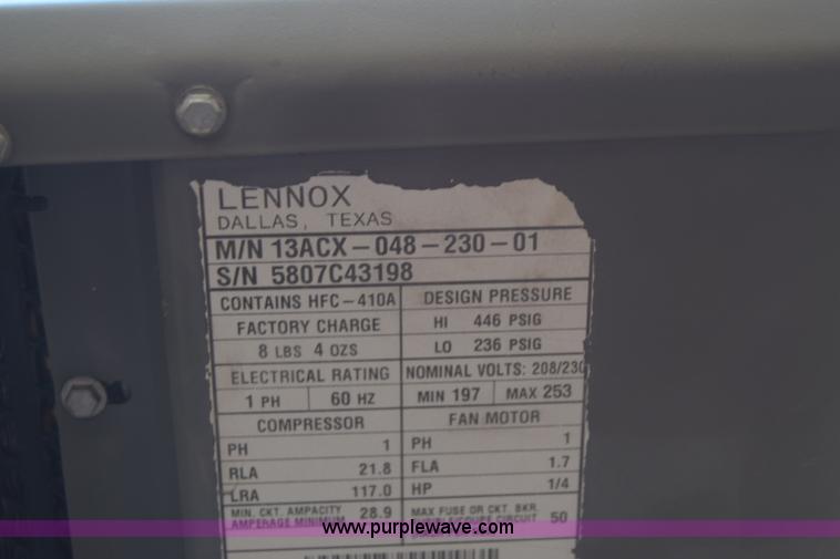 image for item CA9787 Lennox AC unit