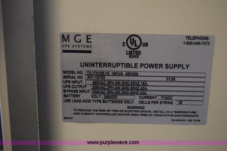 image for item CA9815 MGE UPS system